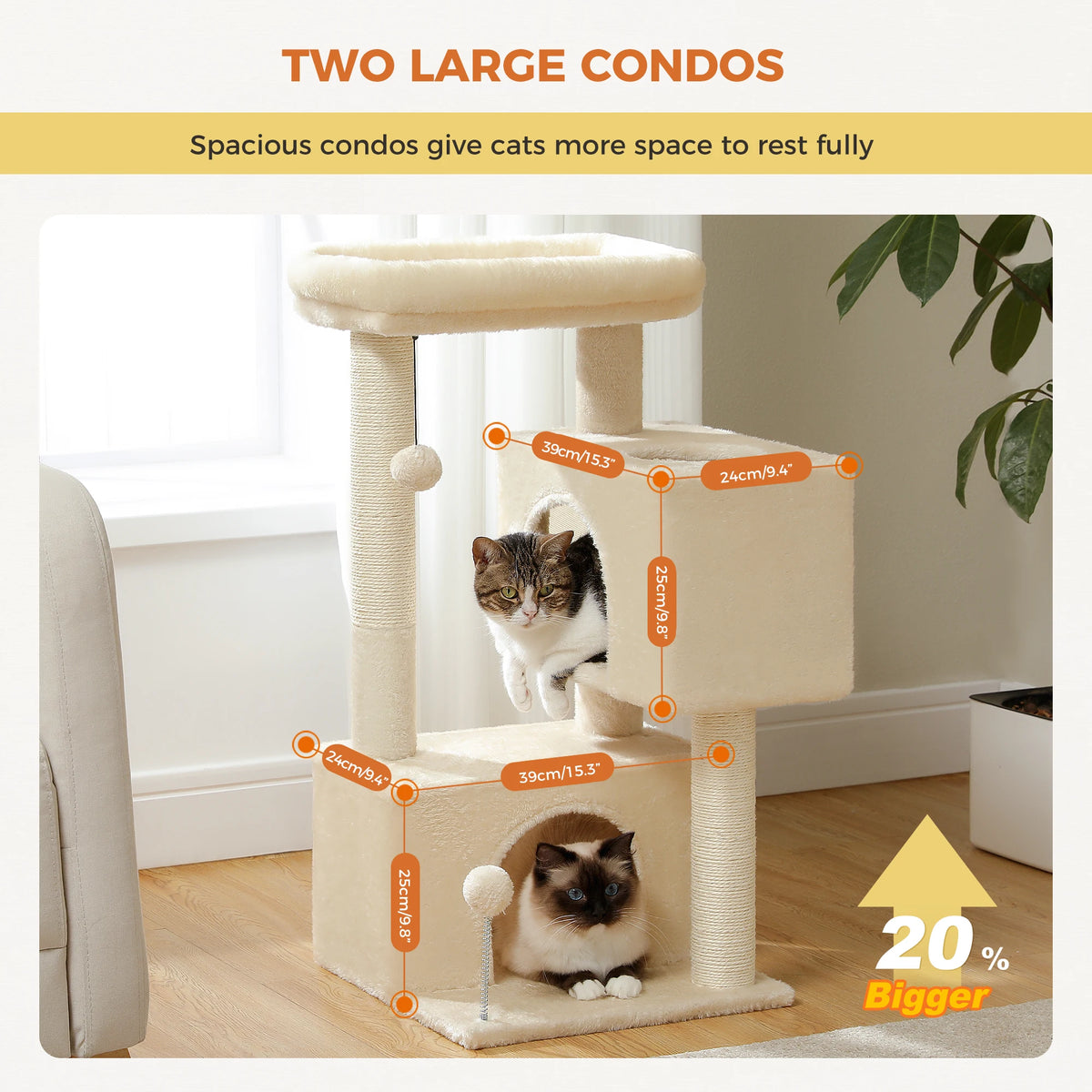 Large Multi-Level Cat Tree Tower for Indoor Cats image 23