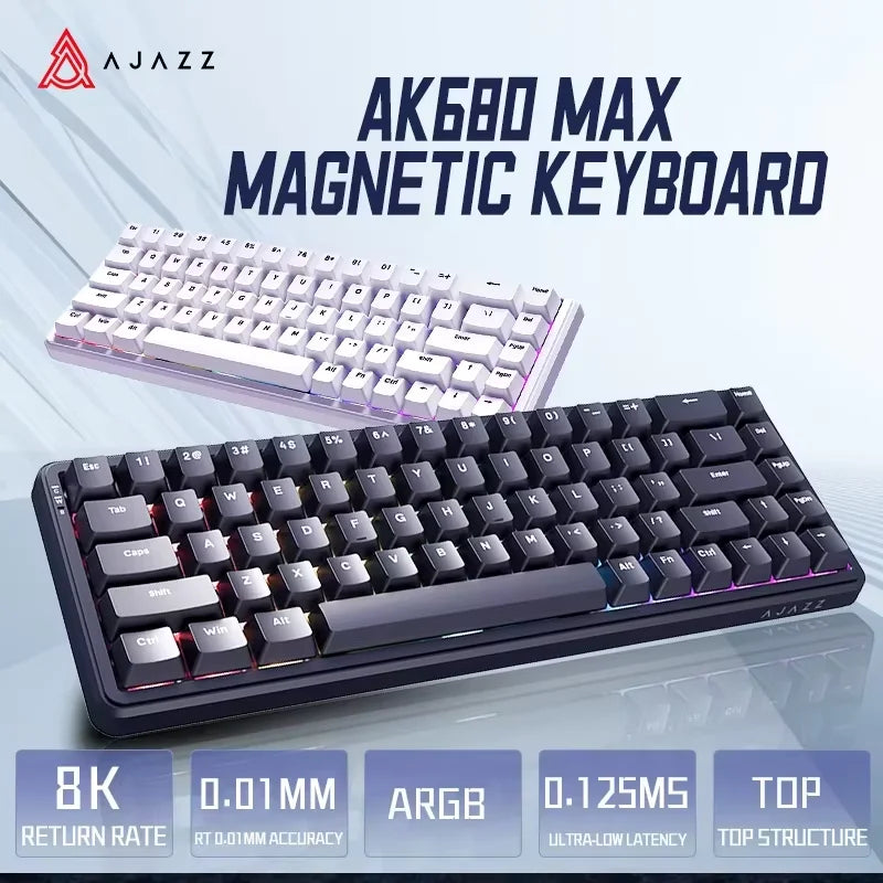 AJAZZ AK680 Max Mechanical Keyboard - Hall Effect Switch 60% - Grey
