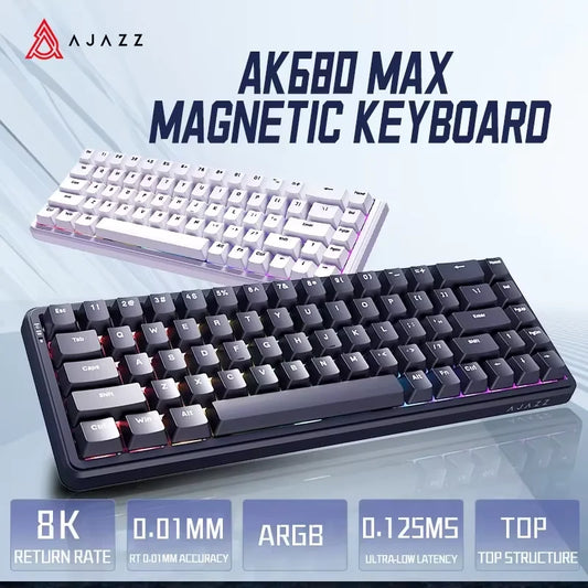 AJAZZ AK680 Max Mechanical Keyboard - Hall Effect Switch 60% - Grey