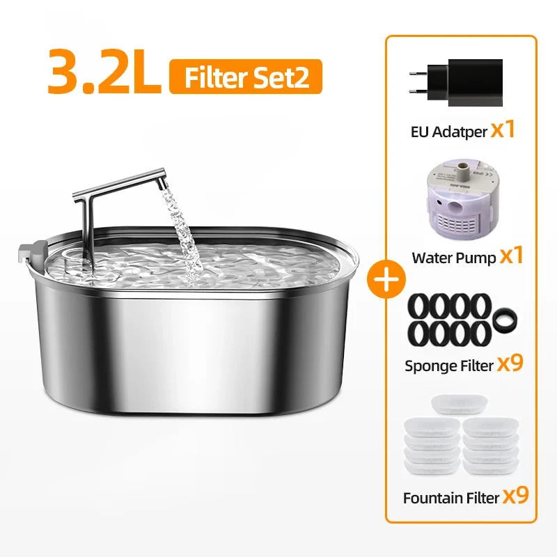 ROJECO Stainless Steel Automatic Cat Water Fountain image 22