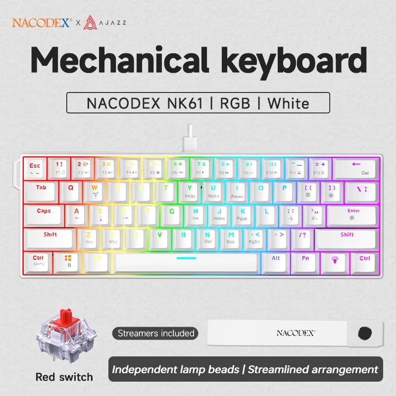 AJAZZ NK61 60% RGB Wired Mechanical Gaming Keyboard image 22