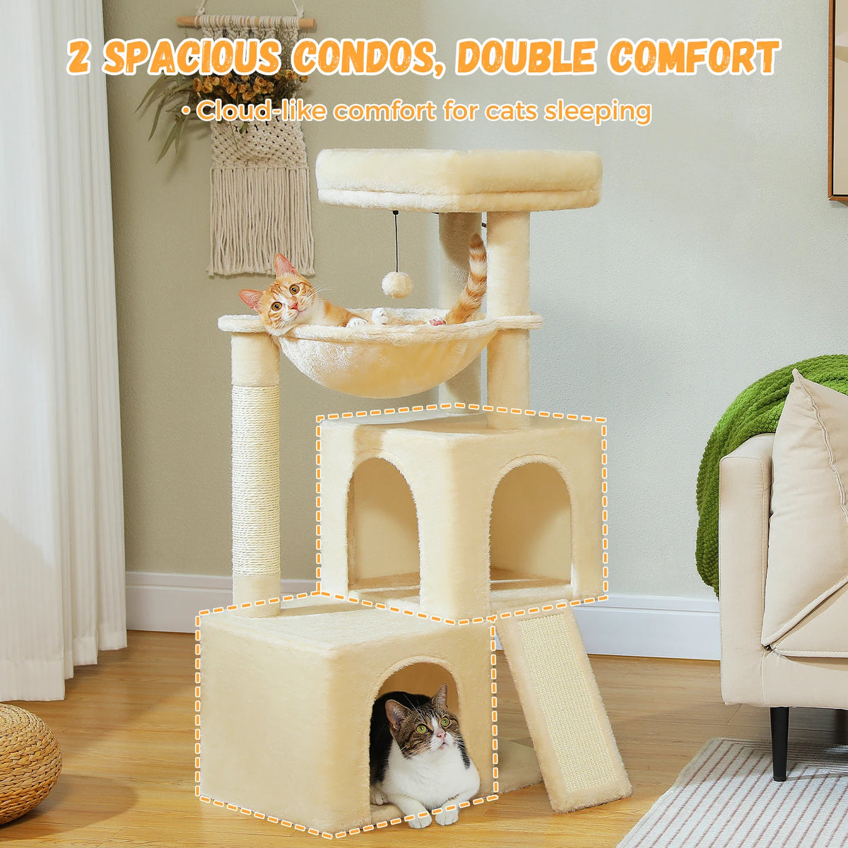 Large Multi-Level Cat Tree Tower for Indoor Cats image 4