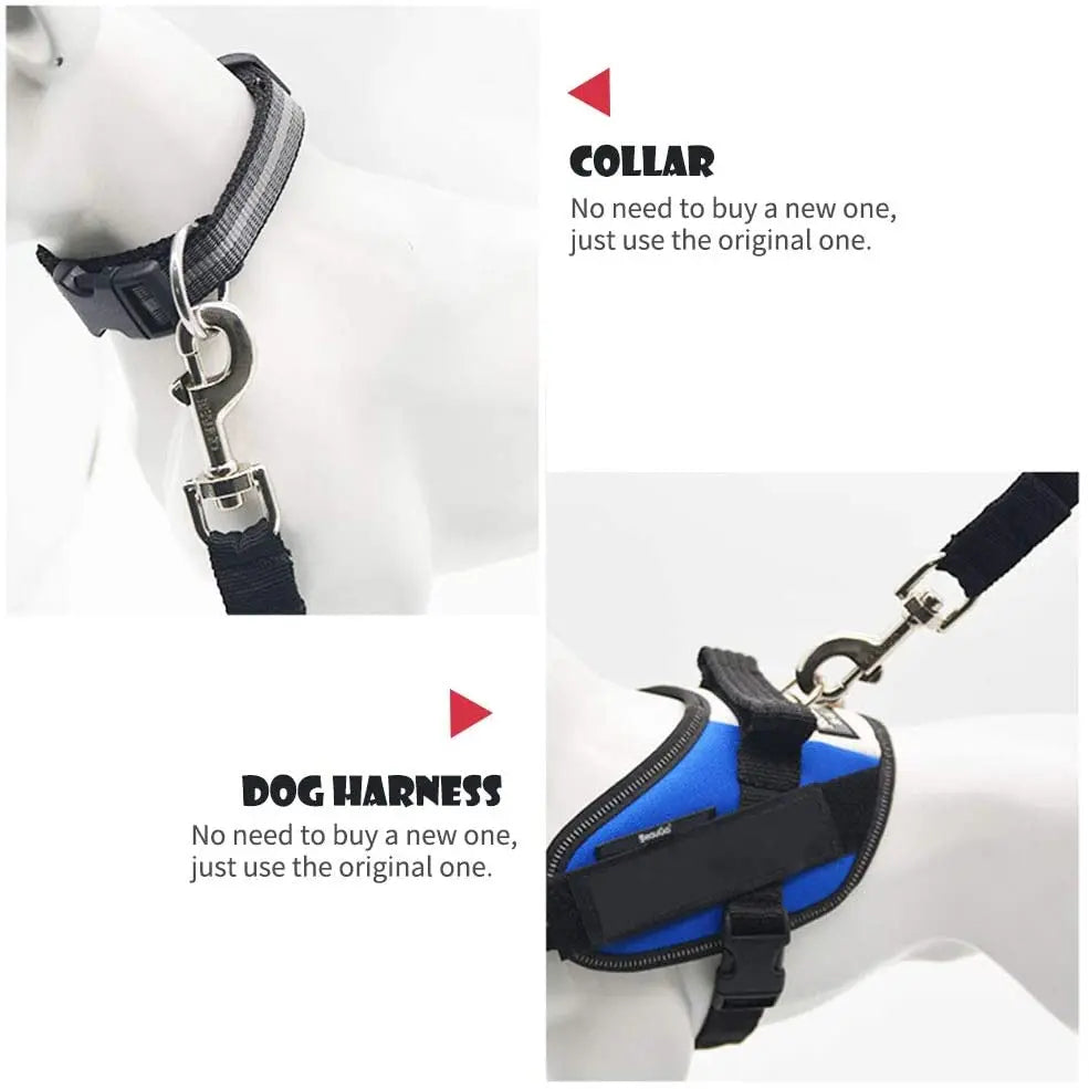 Adjustable Pet Car Seat Belt for Dogs & Cats - Orange