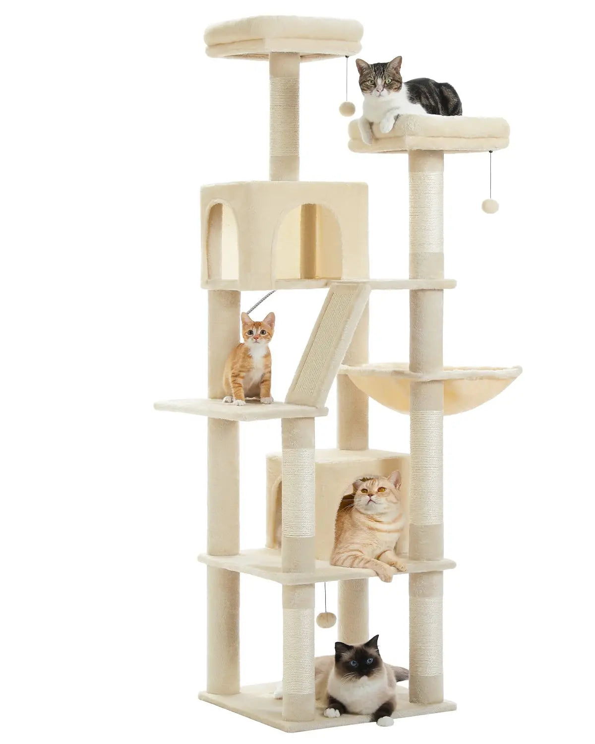 Large Multi-Level Plush Cat Tree Tower for Indoor Cats image 20