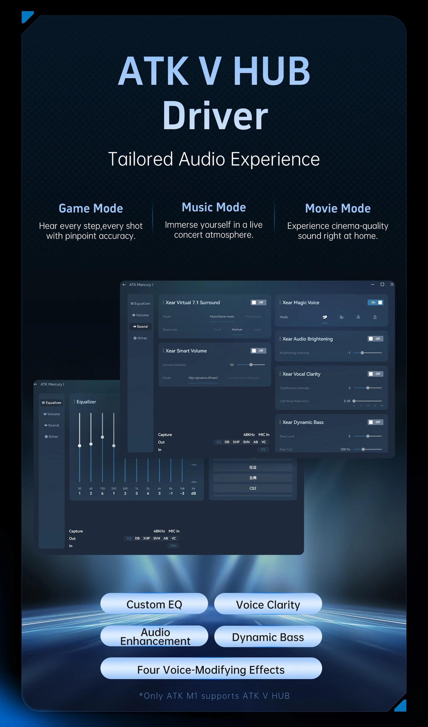 ATK M1 Tri-Mode Wireless Gaming Headset for PS5 & PC image 17