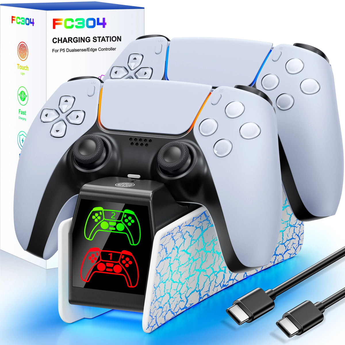 PS5 Dual Controller Charging Station with LED image 18