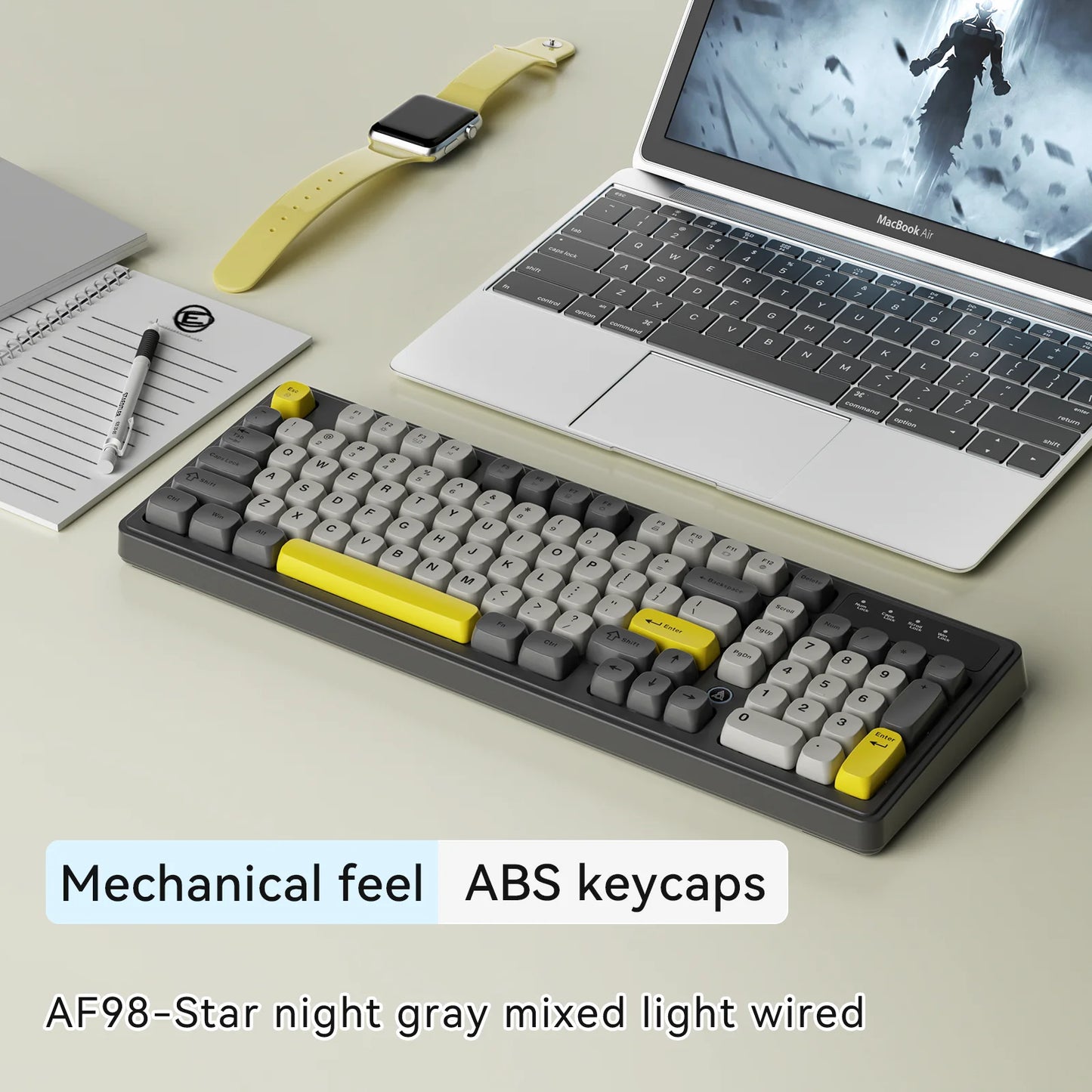 AJAZZ AF98 Wireless Mechanical-Feel Keyboard image 9