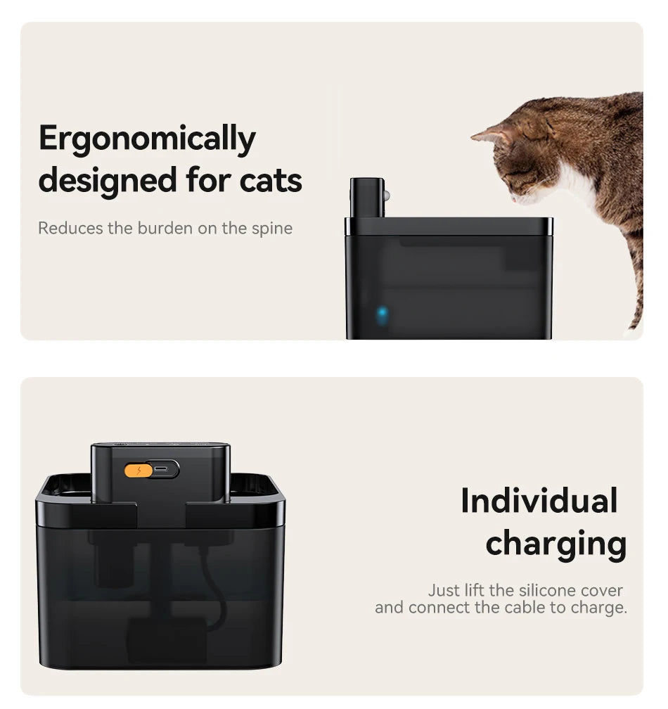 ROJECO Wireless Automatic Cat Water Fountain image 21