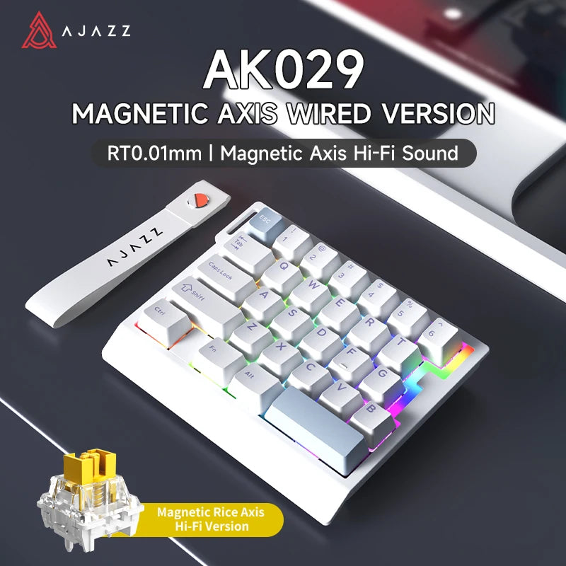 AJAZZ AK029 One-Handed Magnetic Gaming Keyboard - Yellow
