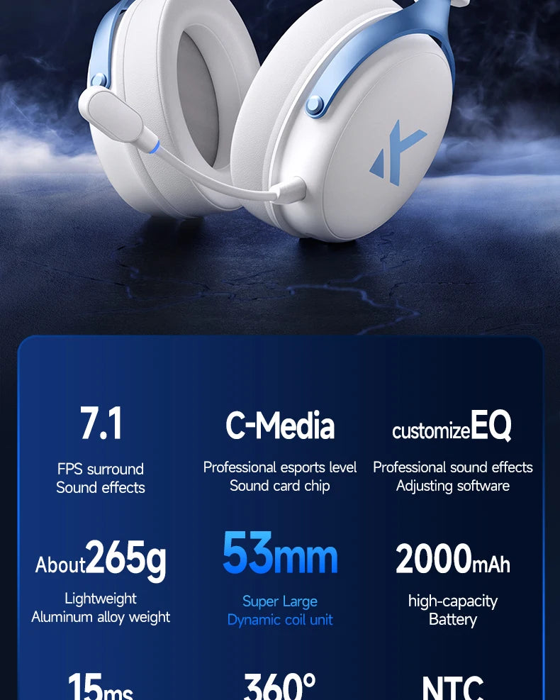 MCHOSE V9 Pro Tri-Mode Gaming Headset with Microphone image 8