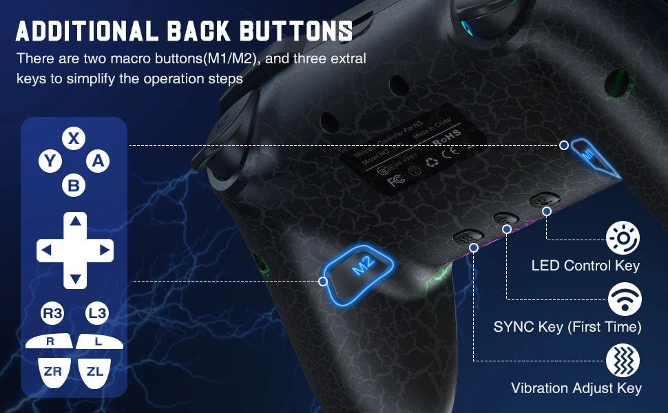 9 Light Wireless Controller for Switch & PC image 16