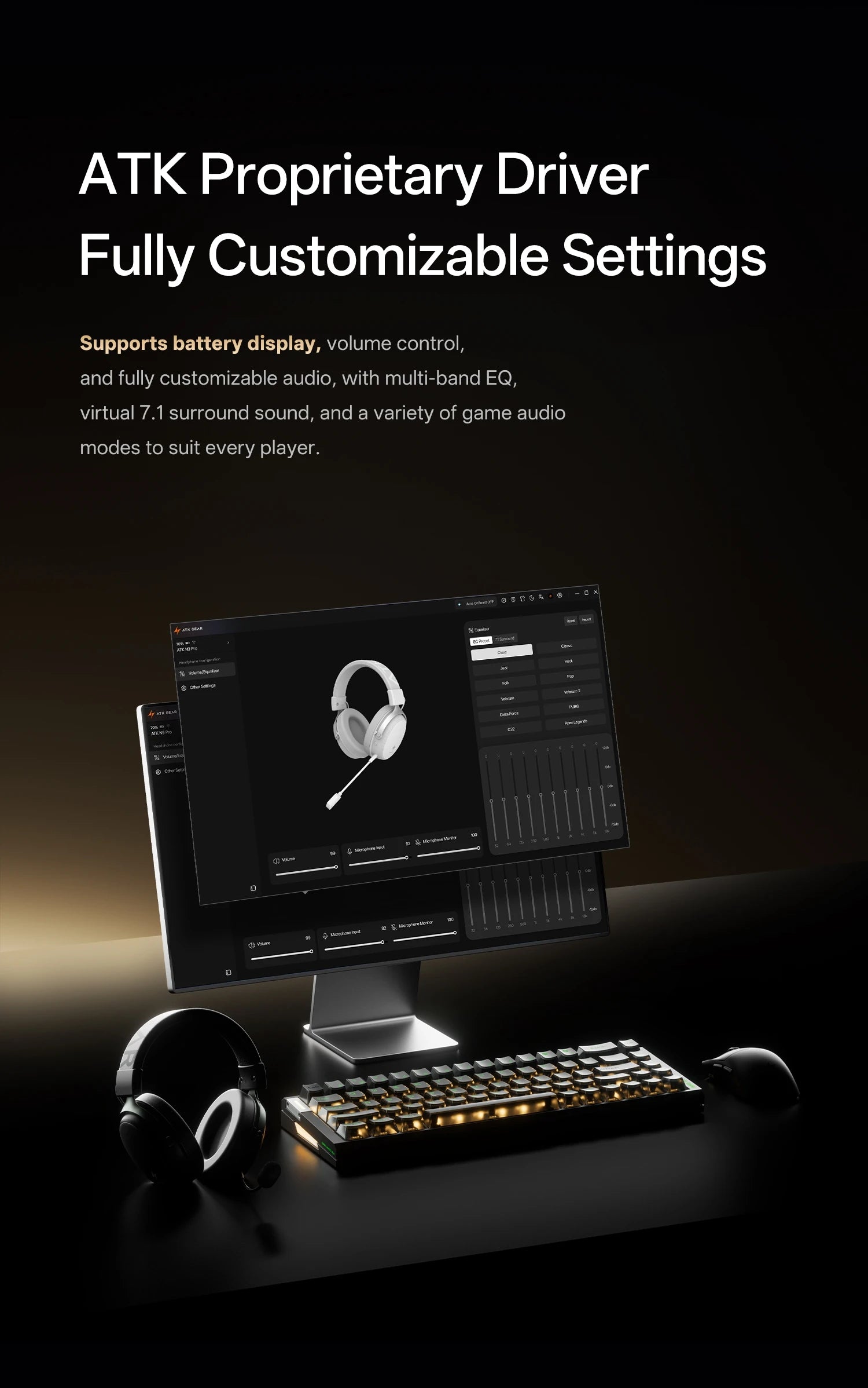 ATK M1 Tri-Mode Wireless Gaming Headset for PS5 & PC image 46