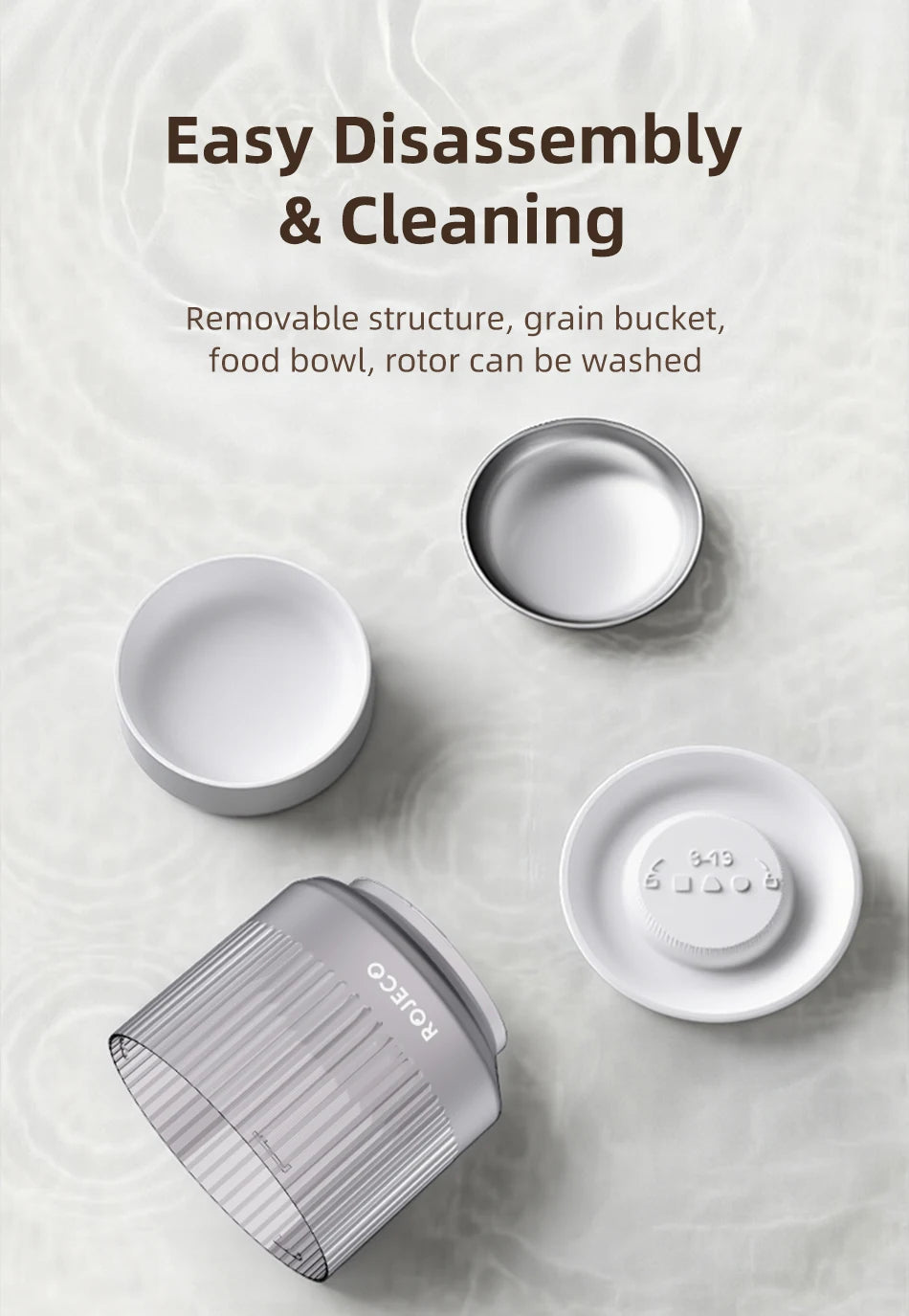 ROJECO Automatic Cat Feeder With 1080P HD Camera Video Smart Cat