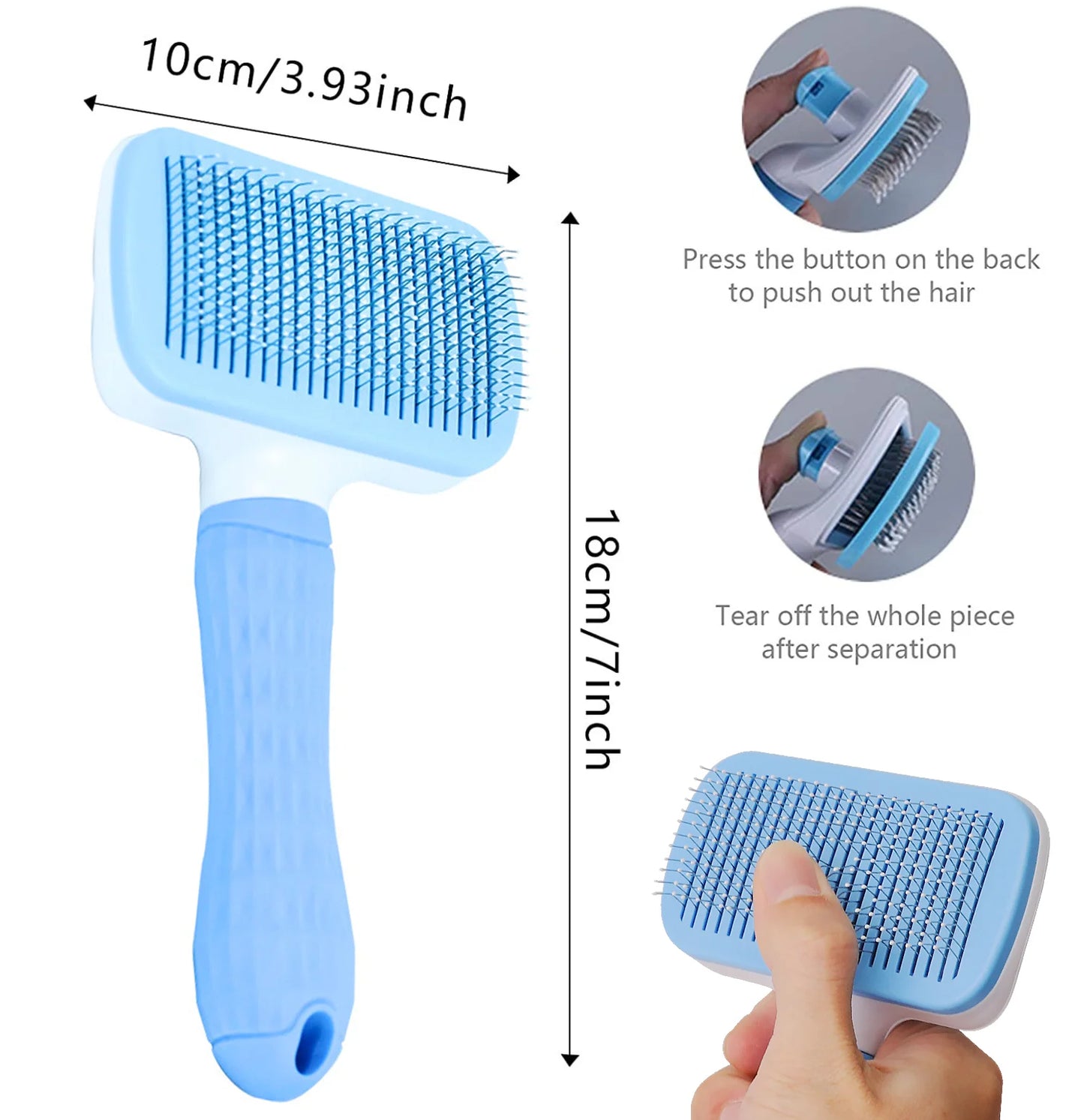 Dog & Cat Hair Remover Grooming Brush Comb