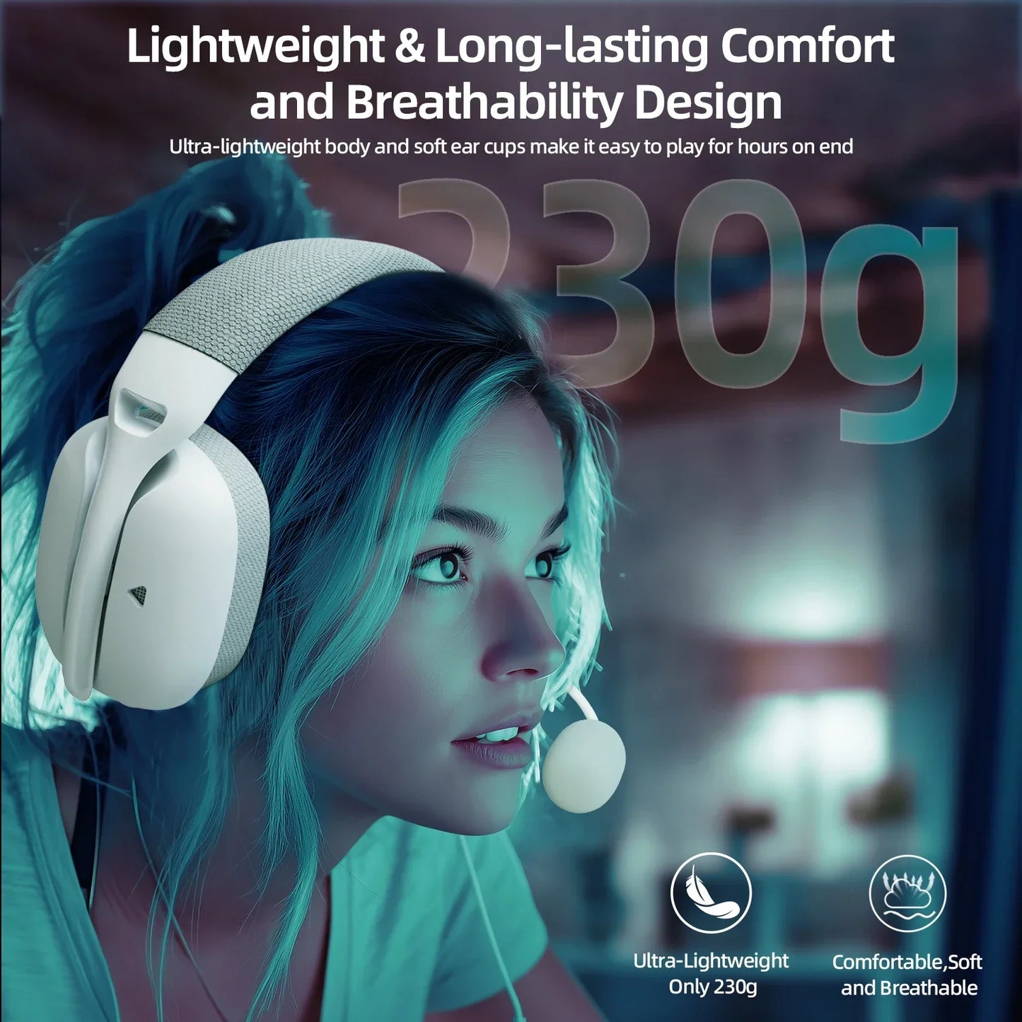 Attack Shark L80 Pro Wireless Gaming Headset (2.4G/BT/Wired) image 18