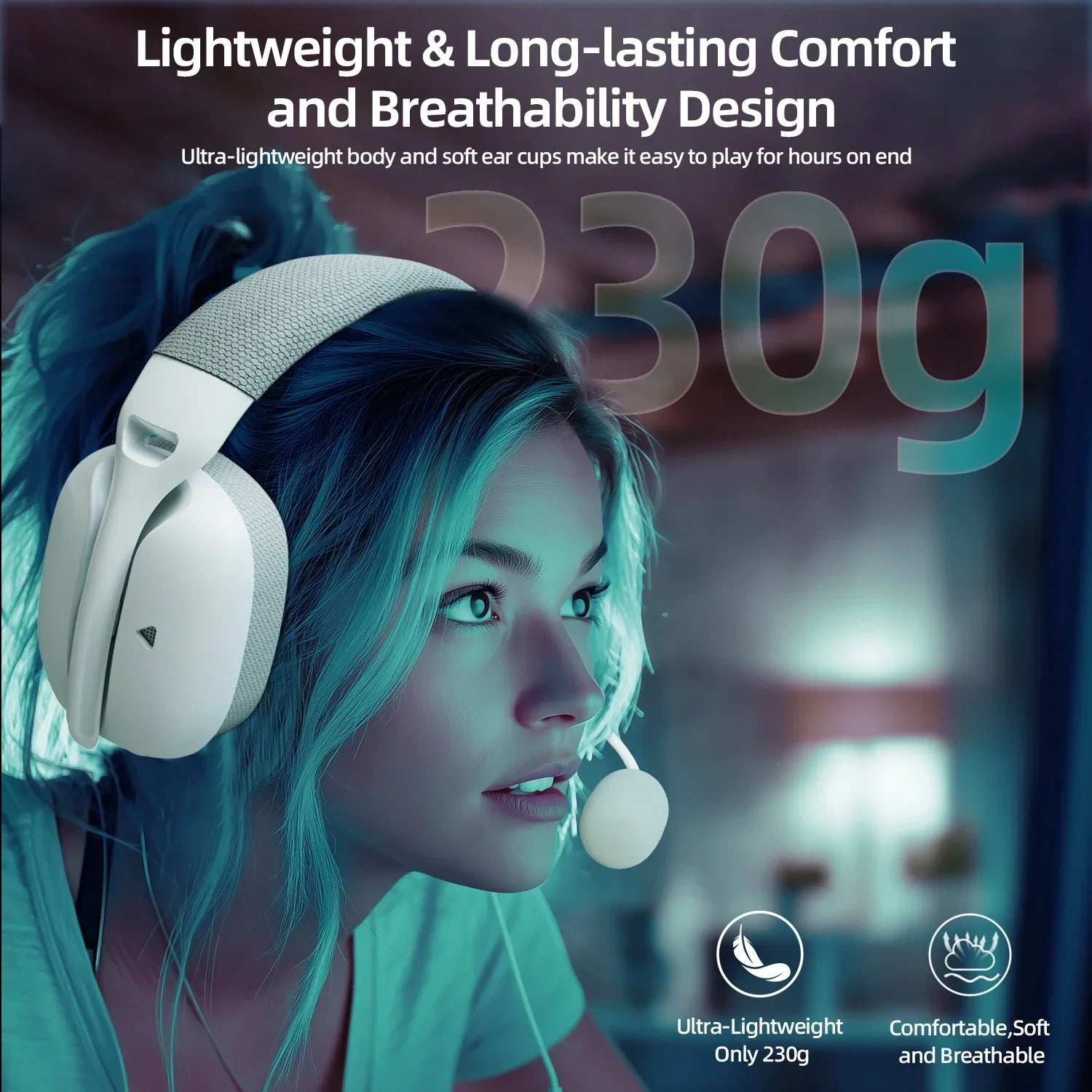 Attack Shark L80 Pro Wireless Gaming Headset (2.4G/BT/Wired) image 18