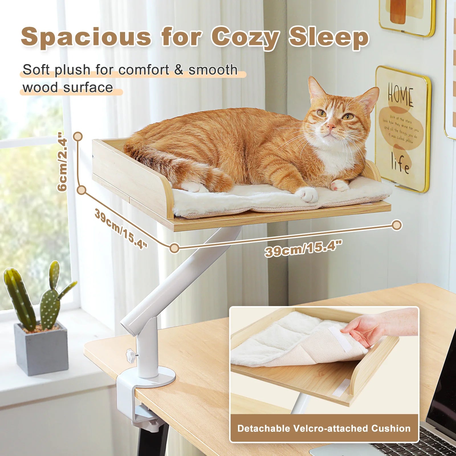 360° Rotatable Cat Desk Bed Stand for Indoor Cats image 18