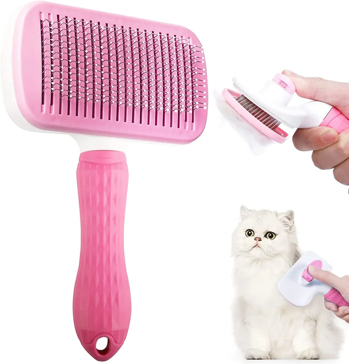 Pet Hair Remover Grooming Brush for Dogs & Cats image 8