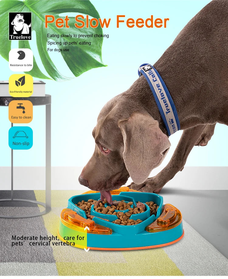 Truelove Slow Feeder Dog Bowl Non Slip Design