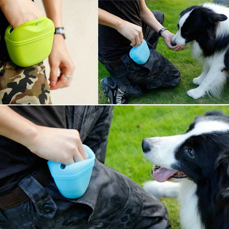 Silicone Dog Training Treat Bag (Portable Waist Pouch)