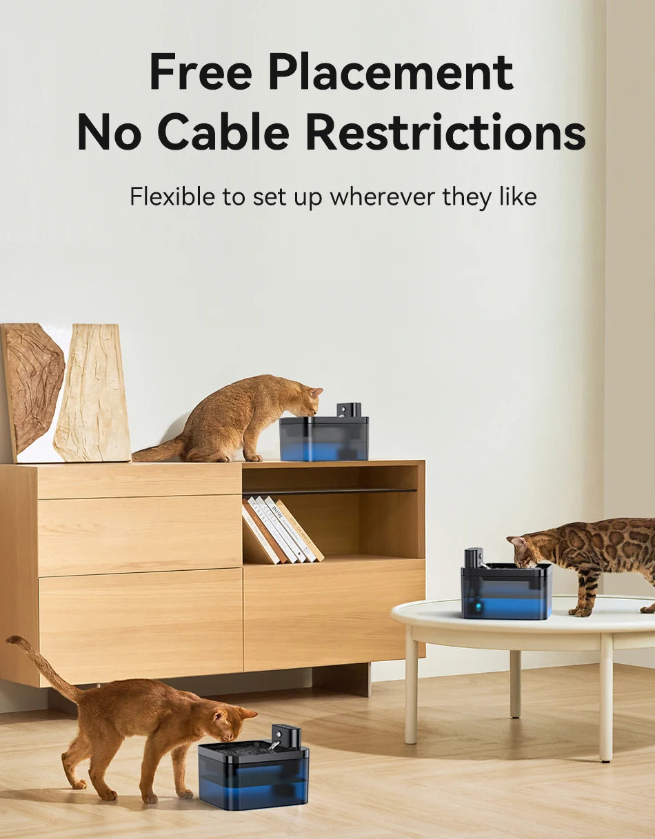 ROJECO Wireless Automatic Cat Water Fountain image 13