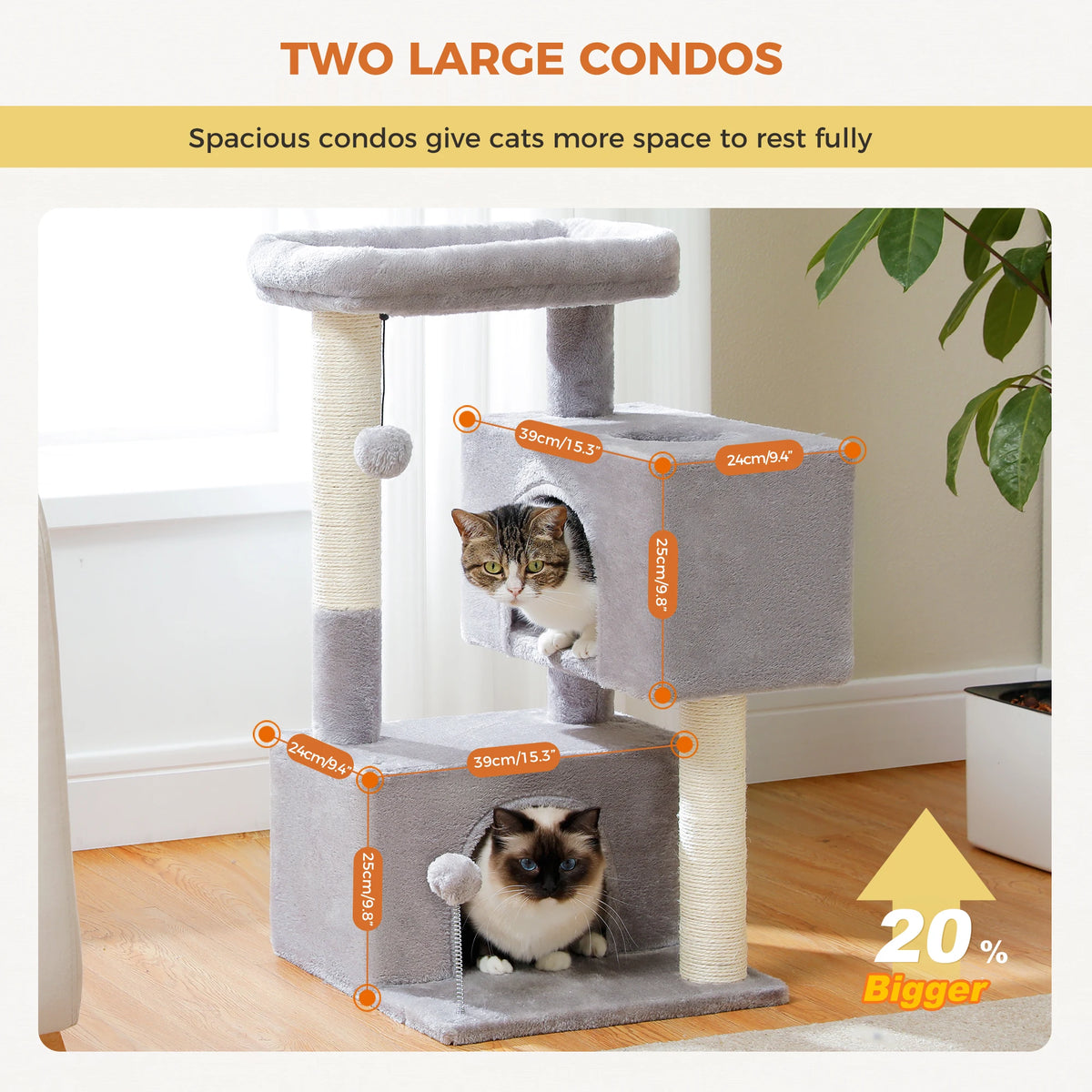 Large Multi-Level Cat Tree Tower for Indoor Cats image 20