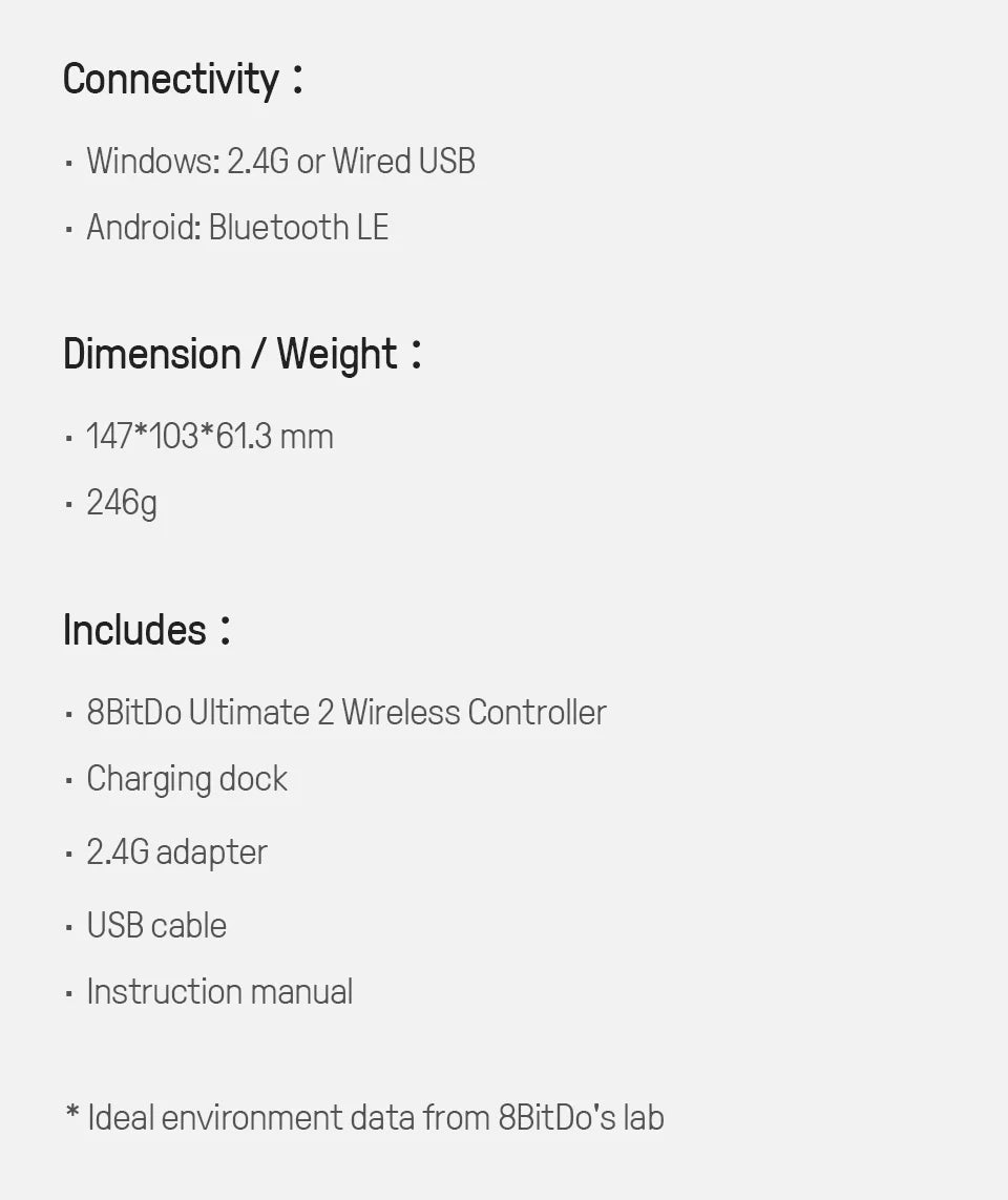 8BitDo Ultimate 2 Wireless Controller for PC & Android image 32