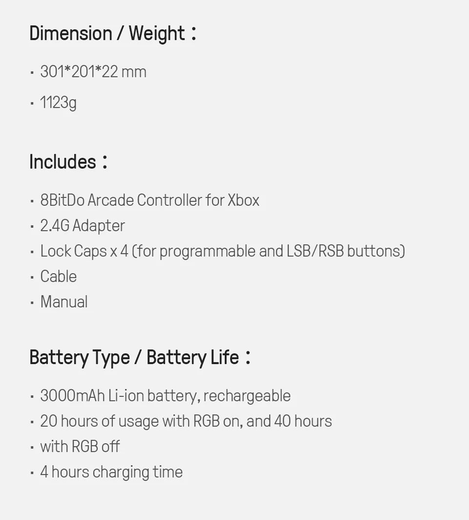 8BitDo All-Button Wireless Arcade Controller for Xbox Series X|S image 28