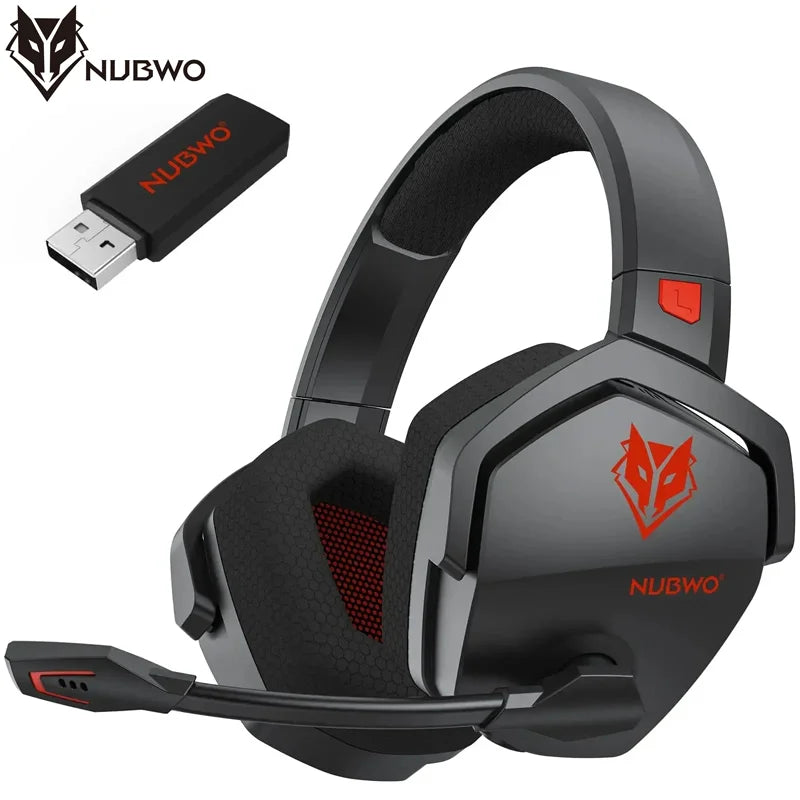 NUBWO G06 Dual Wireless Gaming Headset with Microphone (2.4GHz) - White