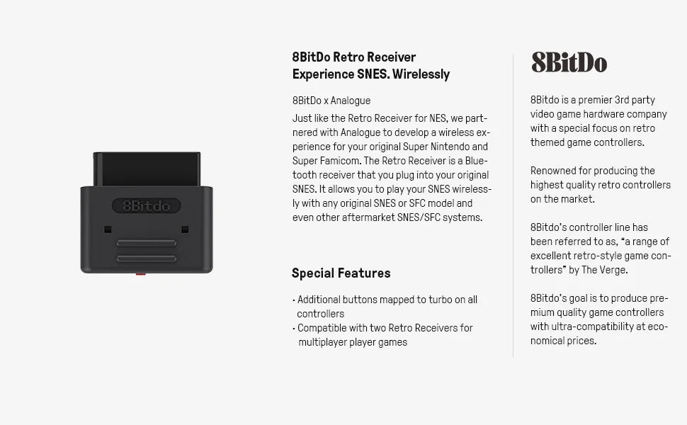8BitDo Retro Receiver for SNES & Super Famicom image 6