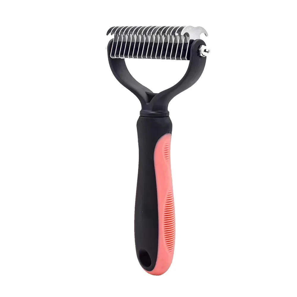 Professional Pet Deshedding Brush for Dogs & Cats - Grey