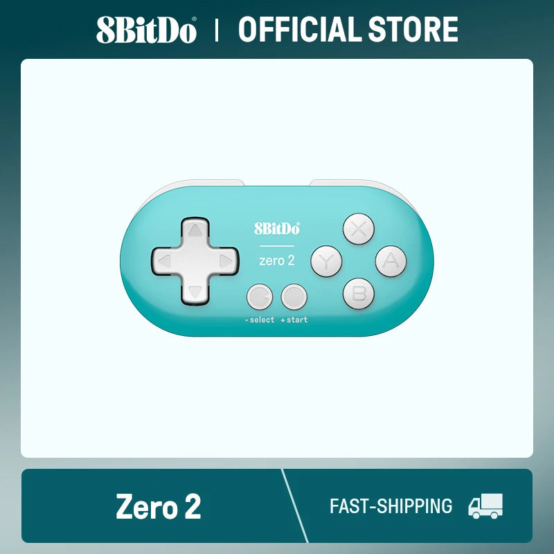 8BitDo Zero 2 Bluetooth Gamepad for Switch & PC - Turquoise