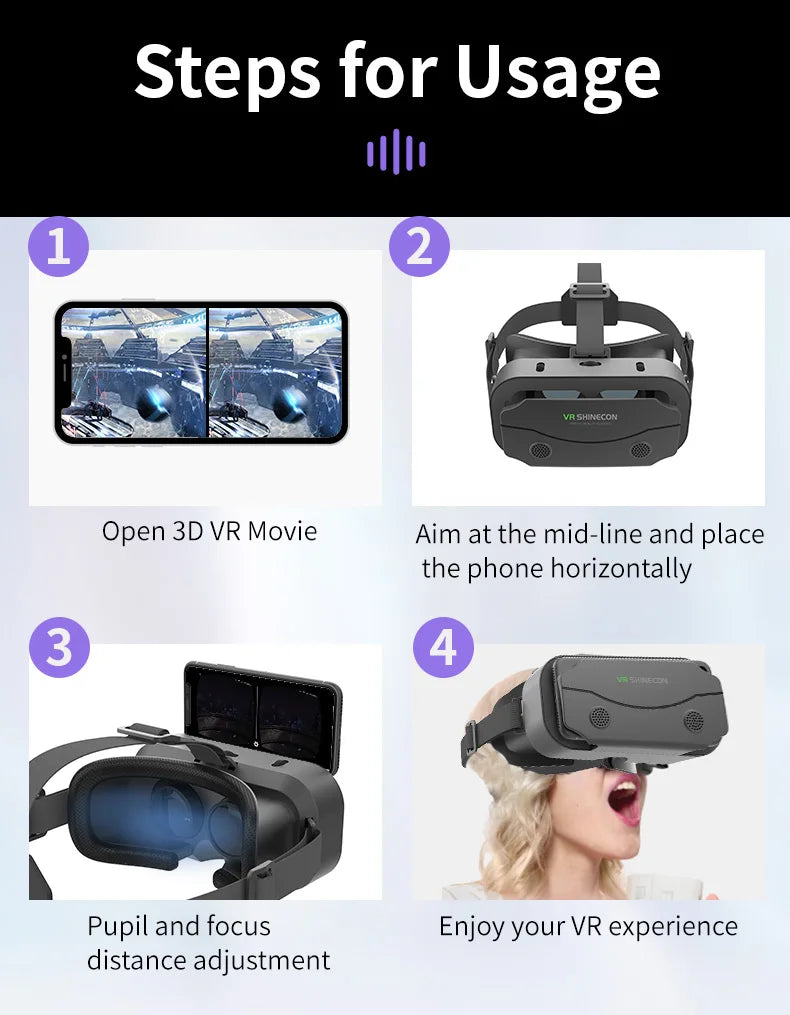 VR Virtual Reality Headset for Smartphones 3D image 19