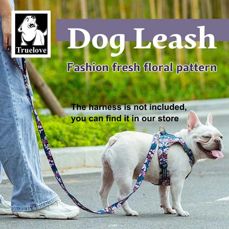 Truelove Nylon Double Handle Padded Dog Leash - Red