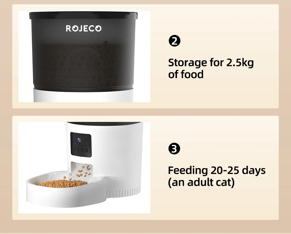 ROJECO Automatic Cat Feeder with Camera image 17