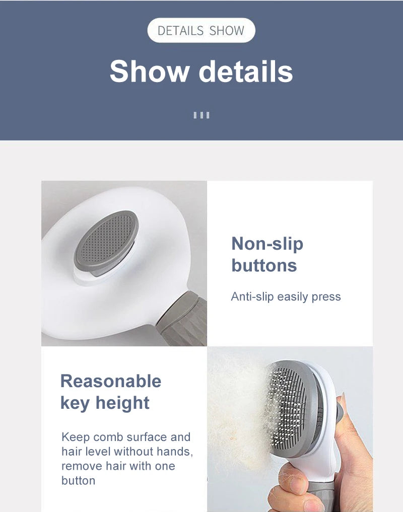 Dog & Cat Hair Remover Grooming Brush Comb