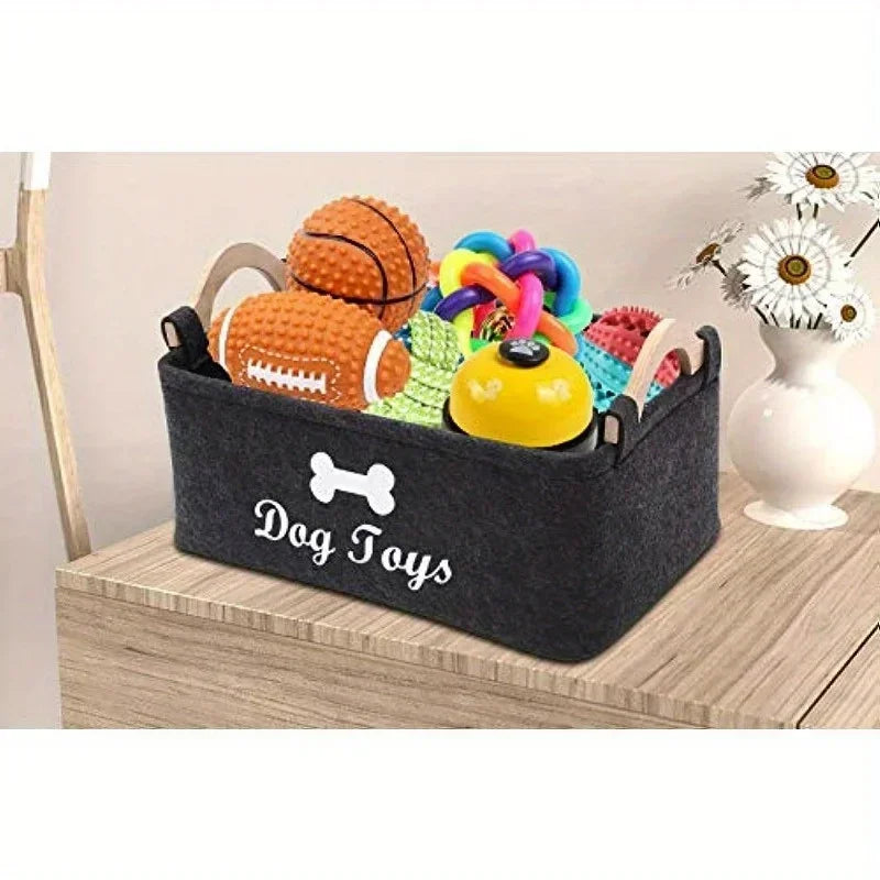 Felt Pet Toy Storage Basket image 3