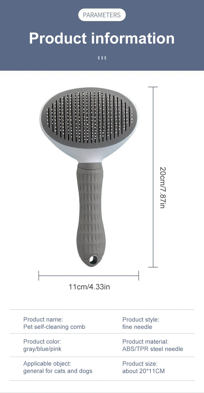 Dog & Cat Hair Remover Grooming Brush Comb