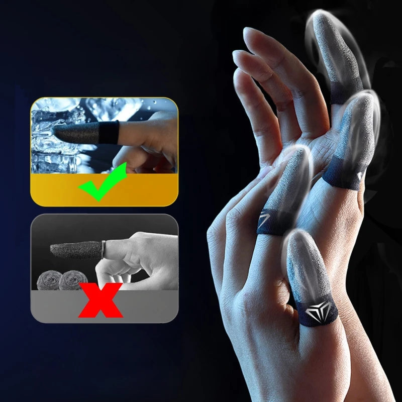 Mobile Gaming Fingertip Gloves – Sweatproof & Anti-Slip