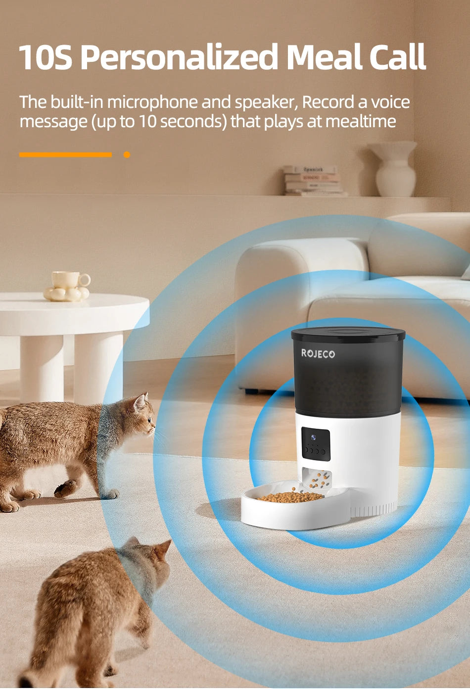 ROJECO Automatic Cat Feeder with Camera image 14