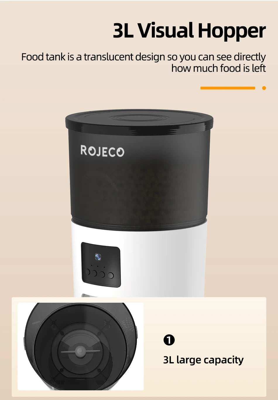 ROJECO Automatic Cat Feeder with Camera image 16