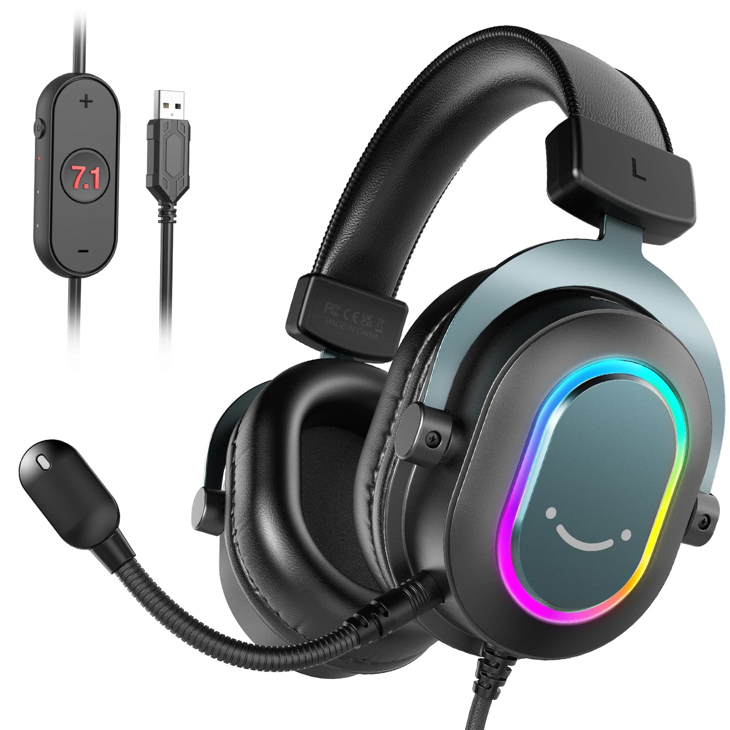 FIFINE Dynamic RGB Over-Ear Gaming Headset with Mic - Default Title