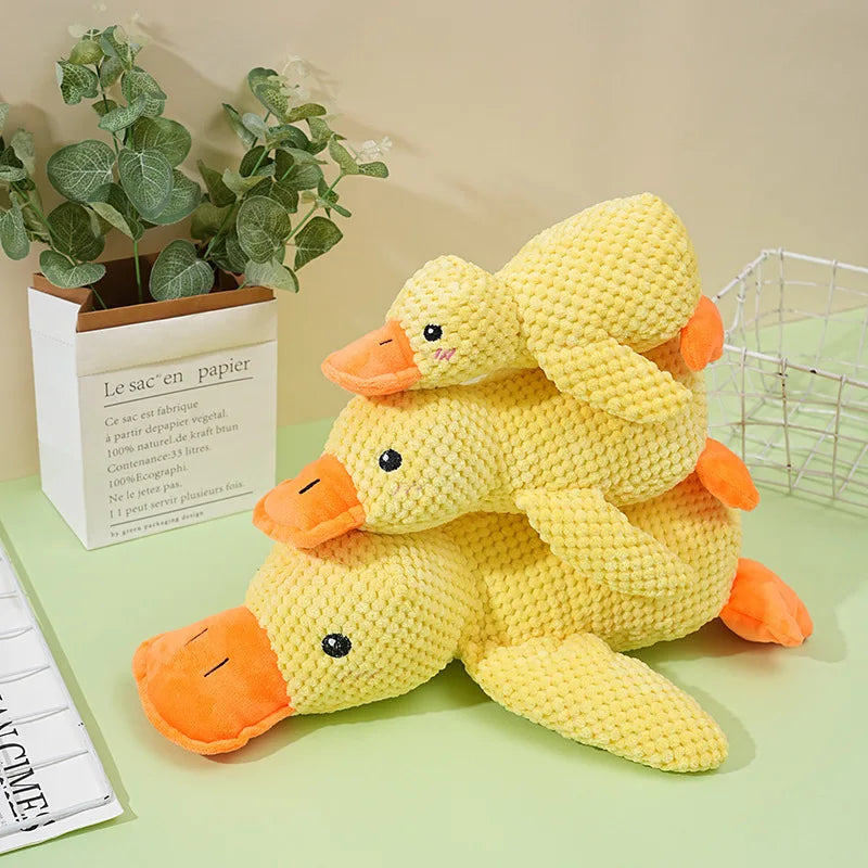 Plush Sleeping Duck Dog Toy for Small & Large Dogs