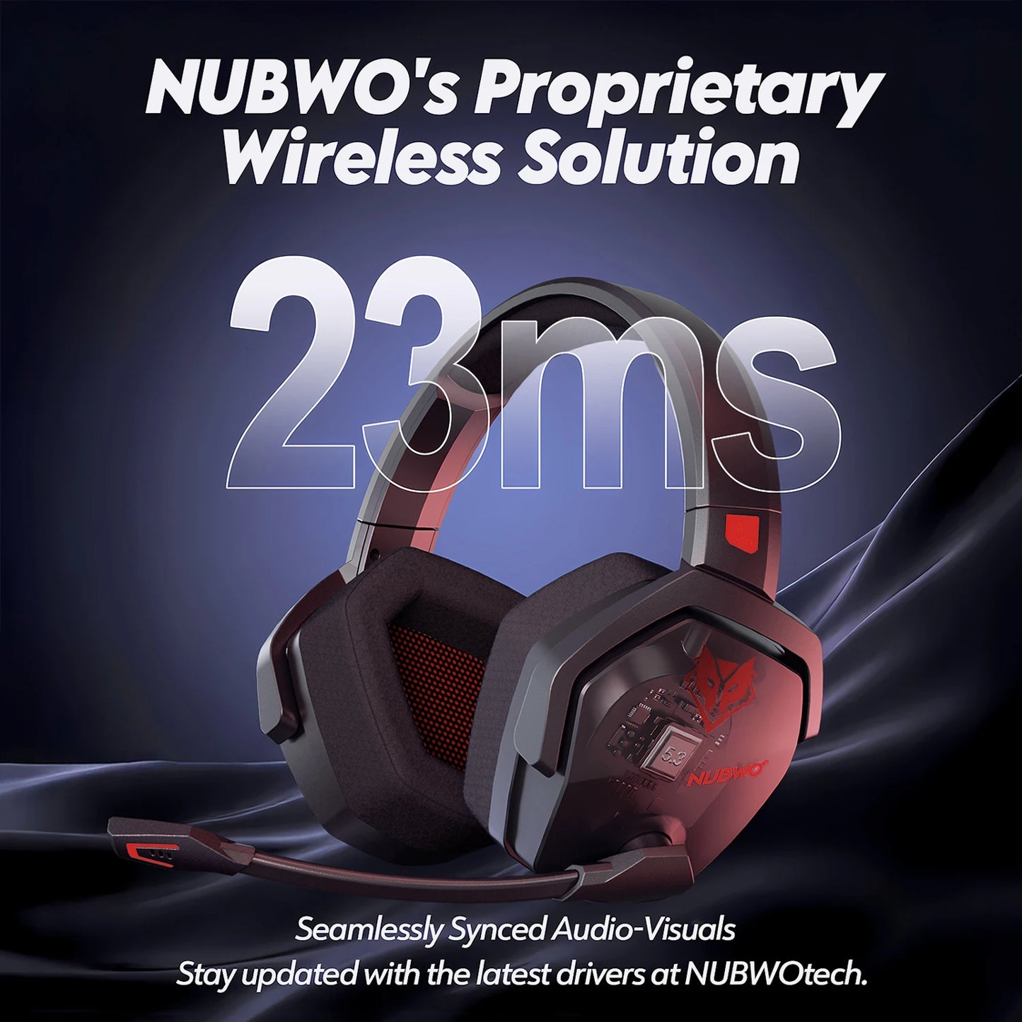 NUBWO G06 Dual Wireless Gaming Headset with Microphone (2.4GHz) - White Green