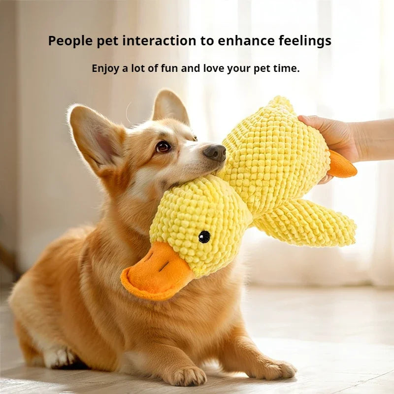 Plush Sleeping Duck Dog Toy – Bite-Resistant Design