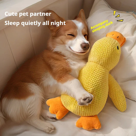 Plush Sleeping Duck Dog Toy – Bite-Resistant Design