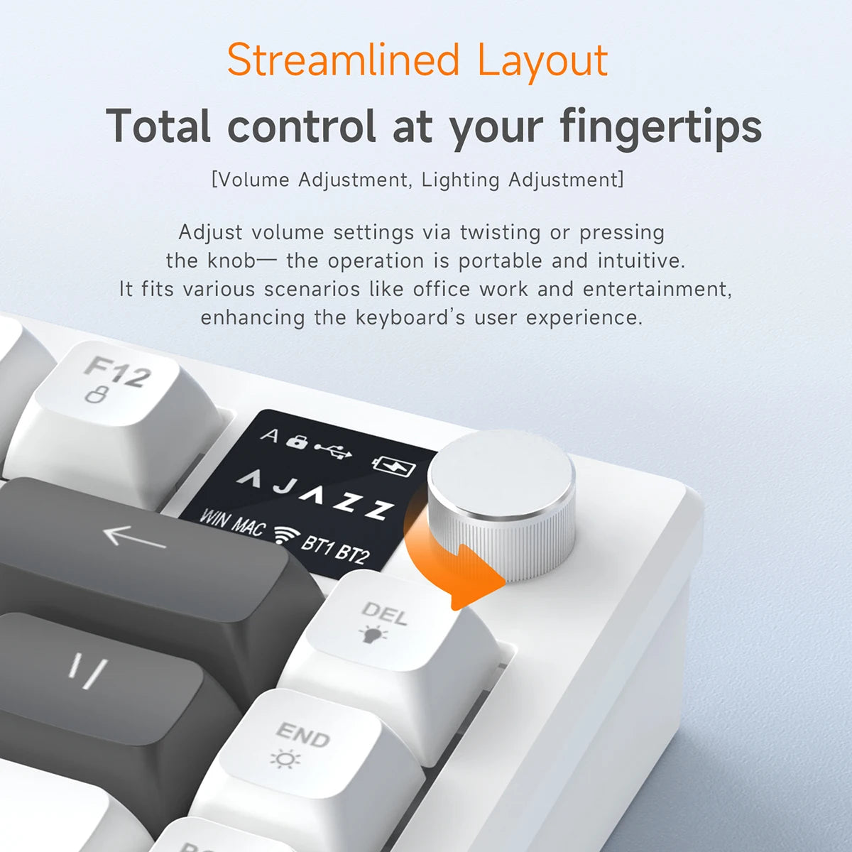 AJAZZ AF82 Low-Profile Wireless RGB Keyboard - Blue