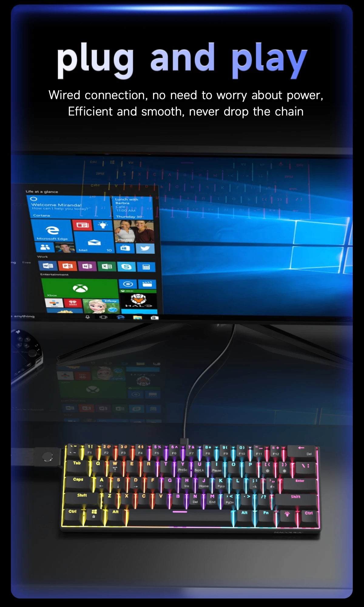 AJAZZ NK61 60% RGB Wired Mechanical Gaming Keyboard image 19