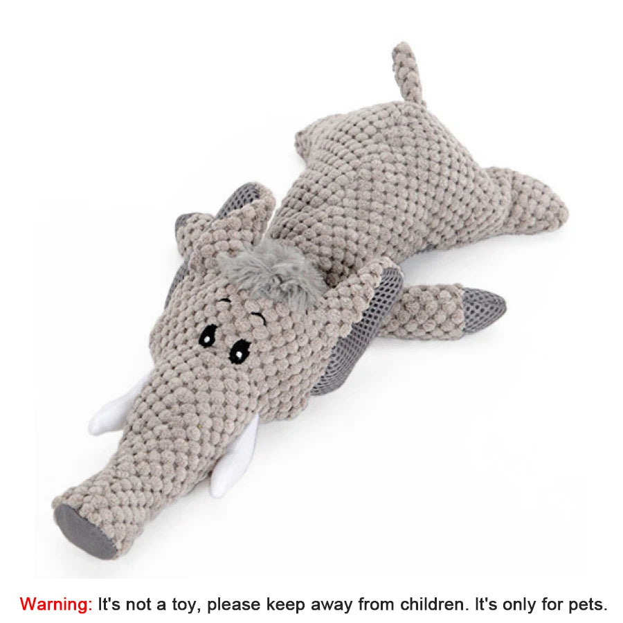 Large Bite-Resistant Plush Dog Toy with Sound image 12