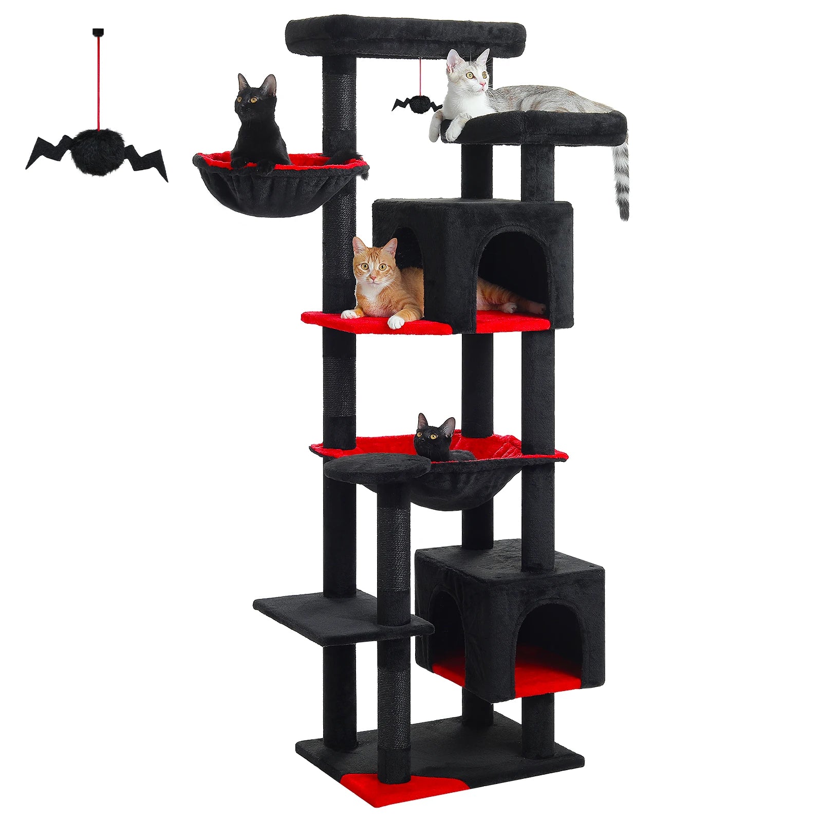 Tall Cat Tree Tower for Indoor Cats with Large Platforms image 8